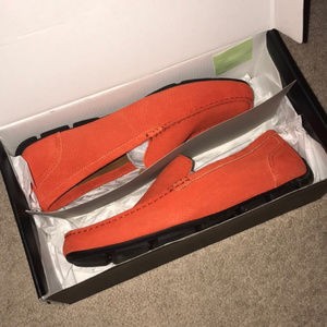 Orange ALFANI Driver Shoes . . . Yes it's suede!